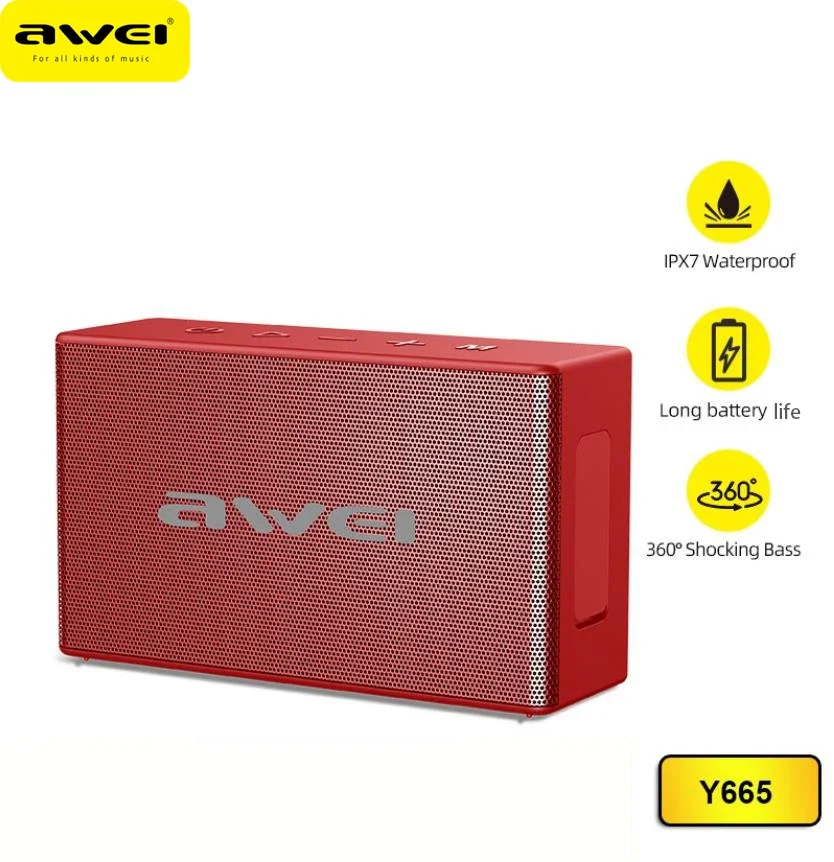 Awei Portable Wireless Sound Box Y119 Outdoor MINI Soundbar Loudspeaker Stereo Bass Speaker Support TF Card
