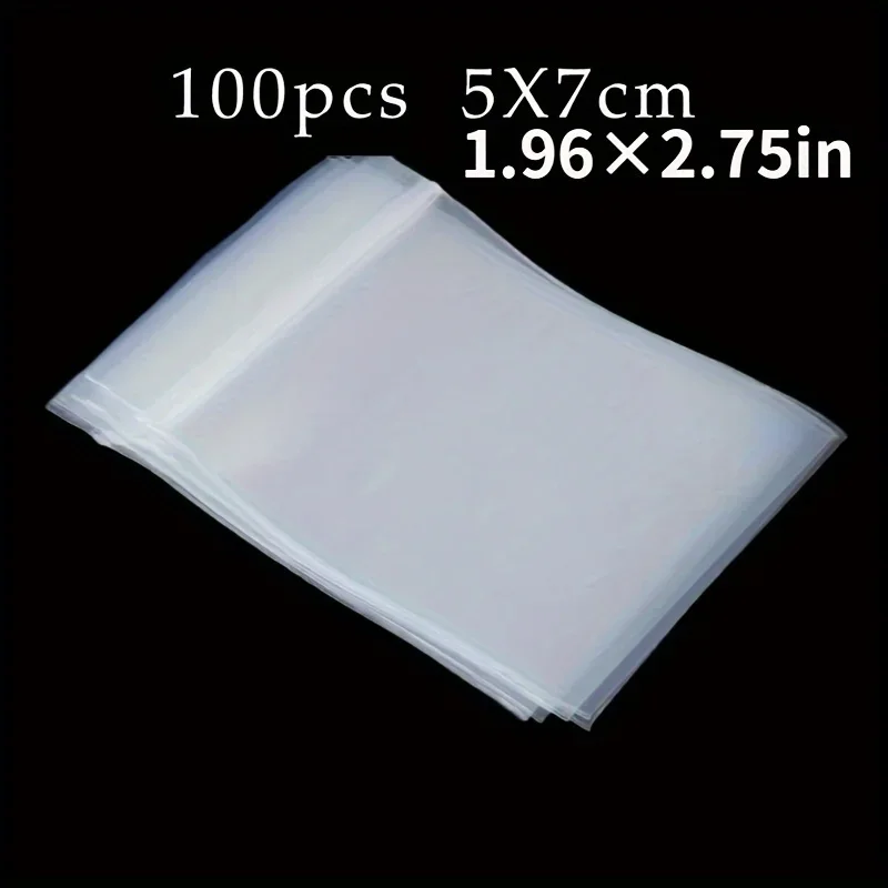100 PCS Thick Clear Reusable Zip Lock Bags Heavy Duty Transparent Plastic Storage Bags Jewelry Party Jewelry Storage Bags Compression Storage Bag
