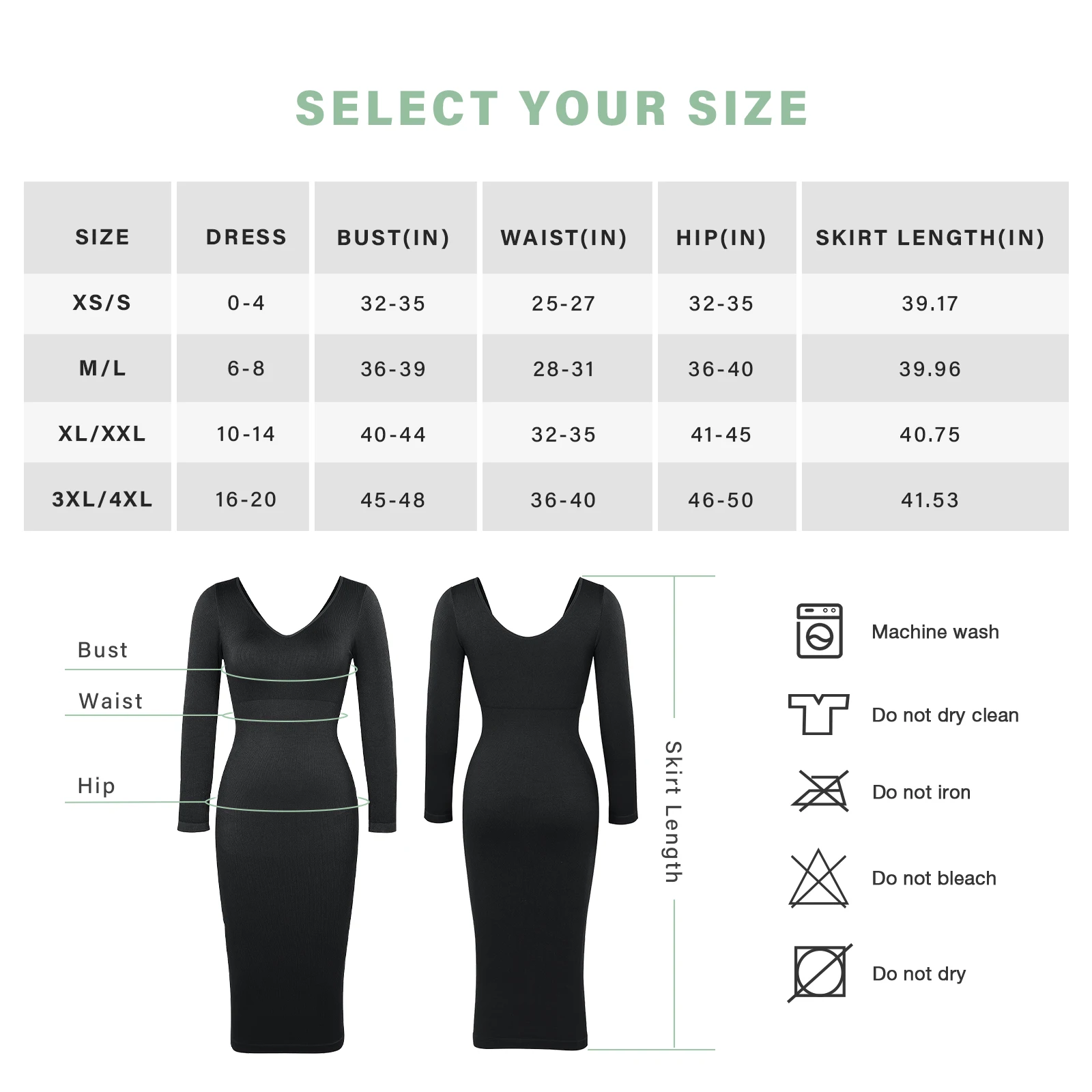 Description Picture 3 of itemNew Women Corset Shaping Bodysuit Reducing and Shaping Girdles Seamless V Neck Long Sleeve Shaper Dress Sexy Binders Shapewear