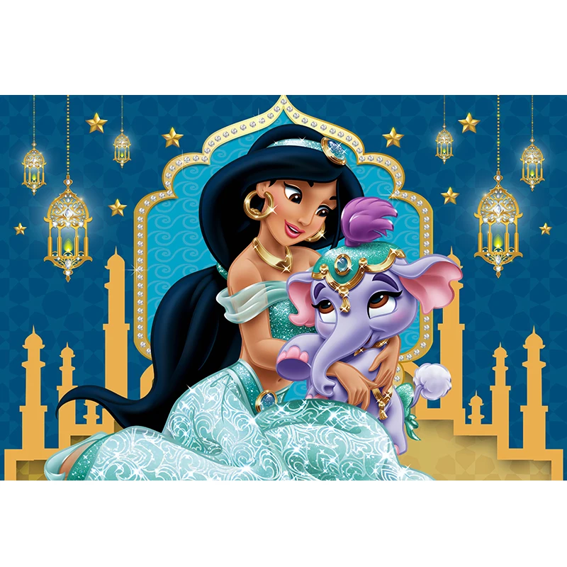 アラジンプリンセスジャスミンの背景、写真スタジオカーテン