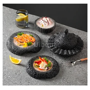 Black Stone Sushi Plate 44