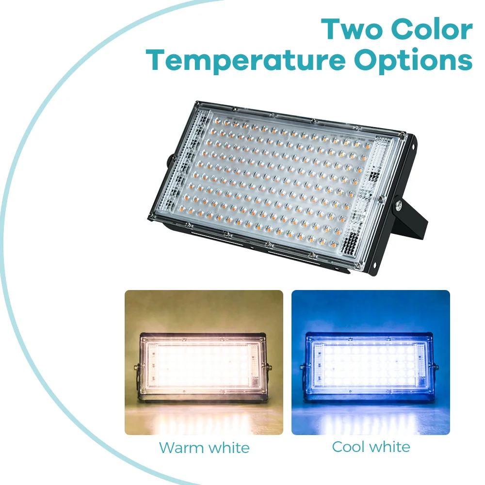 200W LED 투광 조명 야외 가로등 220V 슈퍼 밝은 외부 벽 조명 안뜰 복도 정원 조경 조명