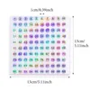 Number 1 to 1000 Laser Number Sticker Round Waterproof Nail Sticker Digital Label Nail Polish Color Gel Varnish Marking Sticker 6