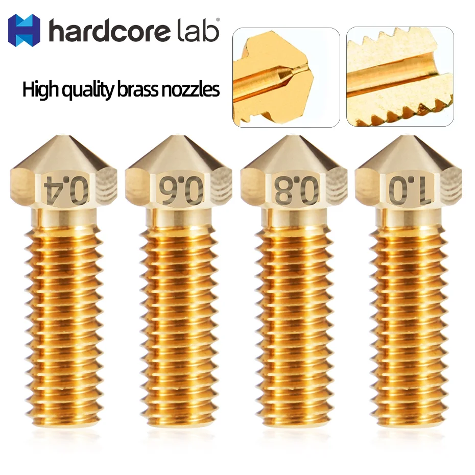 

2Pcs High Quality V6 Nozzles E3D V6 Volcano Brass Nozzle Hotend M6 Thread For 1.75mm Filament 3D Printer Nozzle 3D Printer Parts