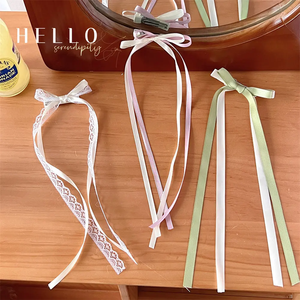 

Милый зажим для волос с бантом из ленты, двойной зажим для волос для конского хвоста, заколки, лента, тесьма, аксессуары для волос для женщин и девушек