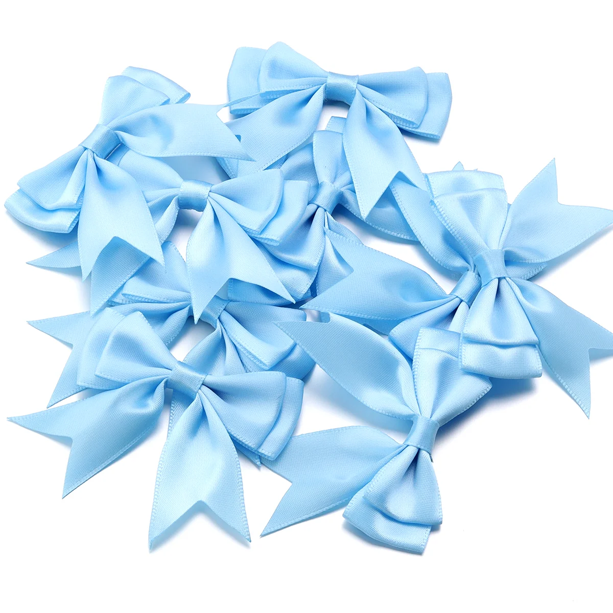 10 teile/los Satin Band Bögen Nette Bunte Dacron Doppel Schicht Bowknot Bogen Blume Für DIY Handwerk Kleidung Dekoration Zubehör – Detail 11