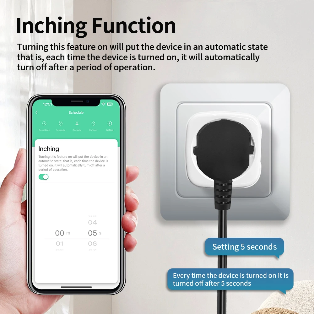 TNCE Tuya EU Plug 16A/20A wifi/zigbee, Smart Wall Socket Power Monitor Timer Function, Voice with Alexa Google Home Yandex Alice 6