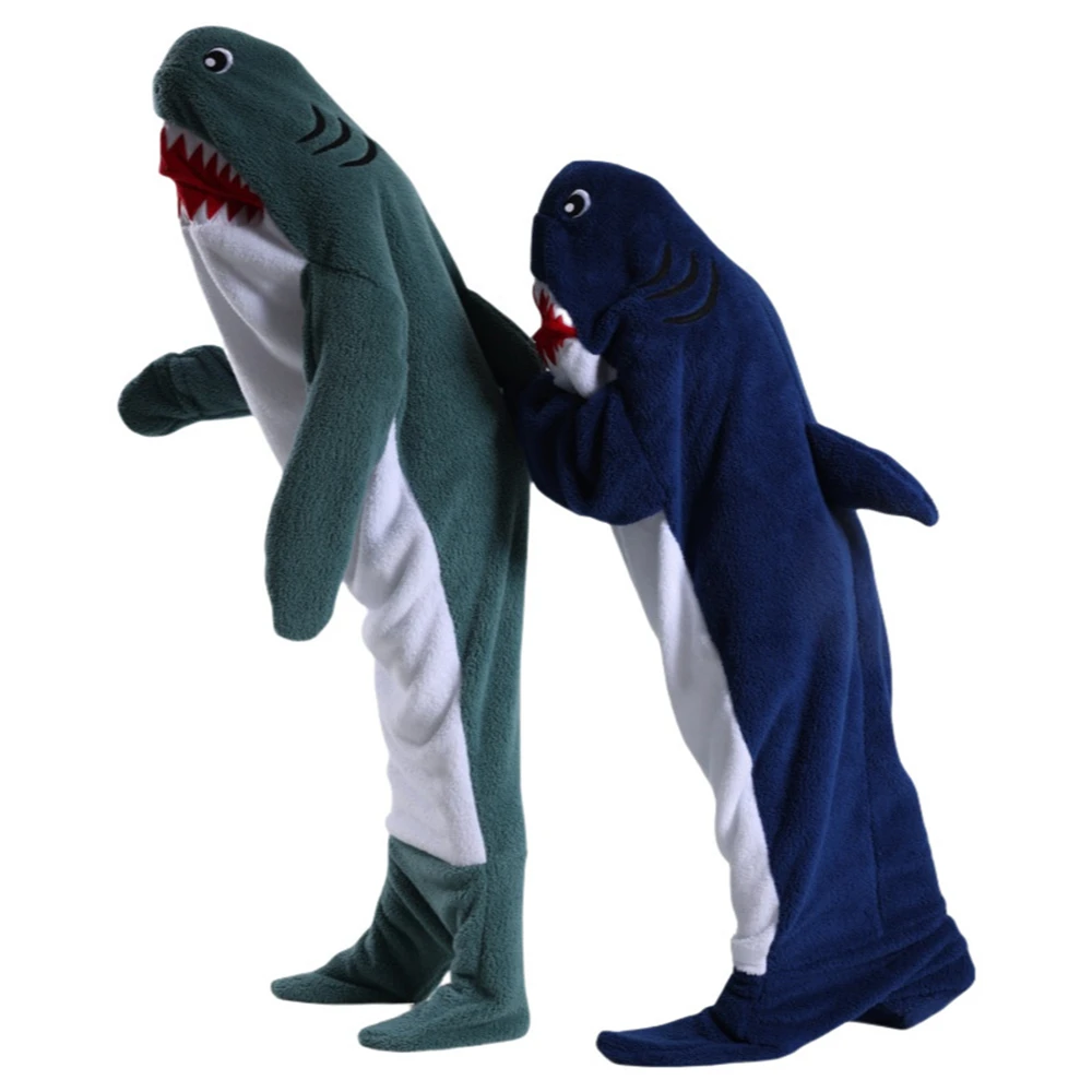 Cosplay Costumes Anime Dolphin Killer Whale Shark Kigurumi Pajamas Jumpsuits Winter Flannel Plush Adult cartoon