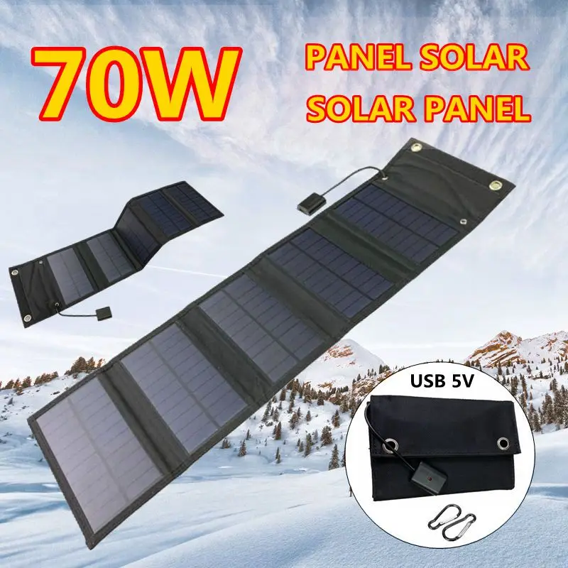 Cargador Con Panel Solar Plegable Usb 70W &Raquo; Cargador Con Panel Solar Plegable