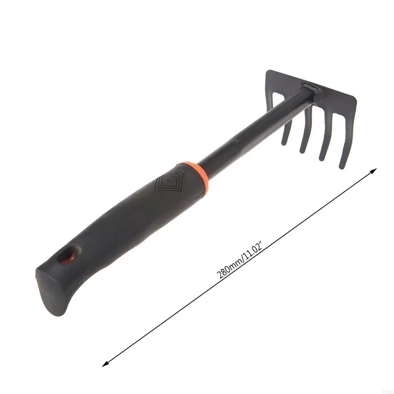 N80B 1Pc Portable Digging Tool Mini Steel Rake For Home Garden Transplanting Tool