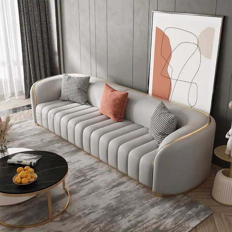 

Couch Living Room Postmodern Luxury Upholstered Sofa Pillows Small Apartment Custom Gray Leather Loveseat Sillas Home Furniture