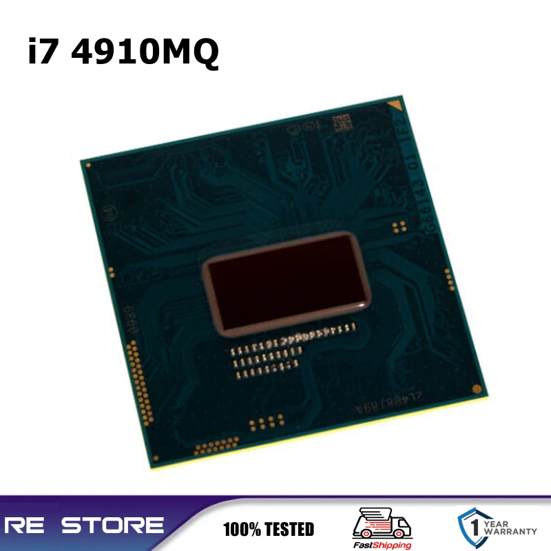 Cpu Processor Laptop Cpu Intel core i7 4910MQ 2.9GHz Quad Core notebook Processor SR1PT