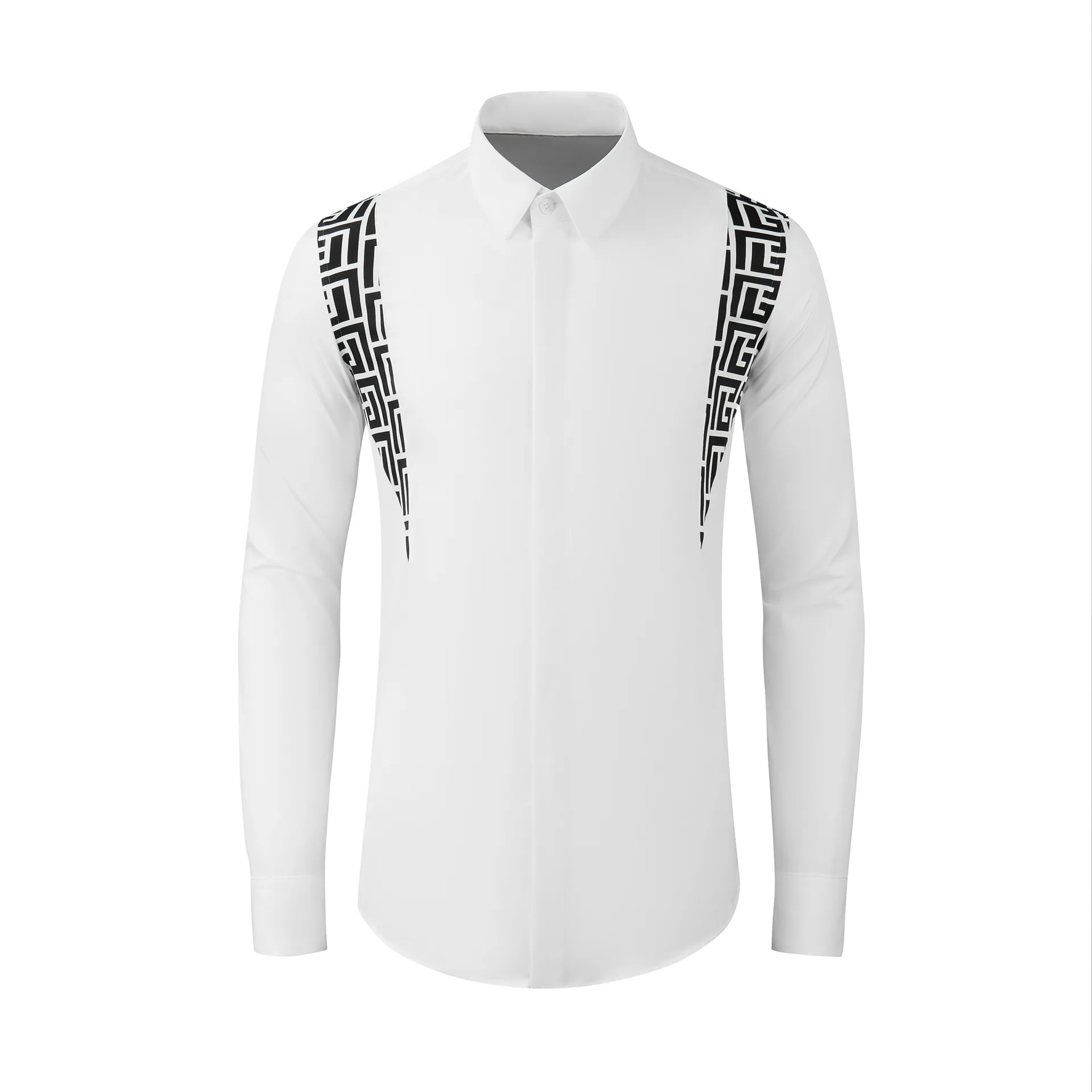 

High Quality Luxury Jewelry New Tattoo Printed Shirt Men'S Long-Sleeved Casual European And American Fashion Shirt