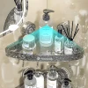 Bathroom Shelf Corner Shower Shelf No Drill Suction Wall Mounted Shampoo triangle Storage Rack Holders Kitchen Accessories 3