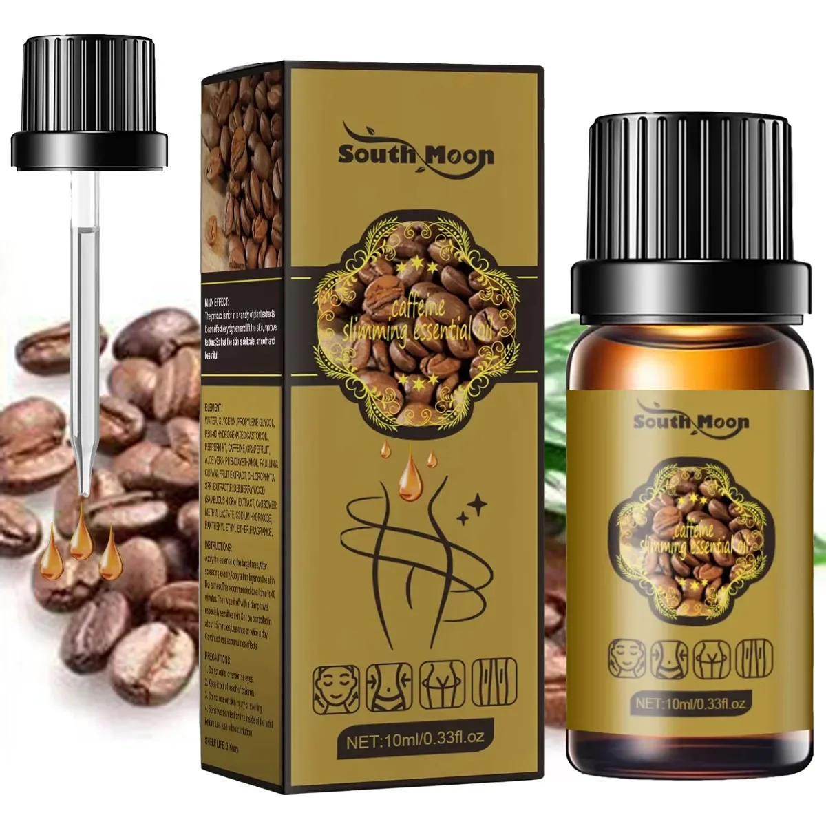 Coffee essential oil for skin hair nails and eyelashes moisturizing nourishing suitable for all skin types