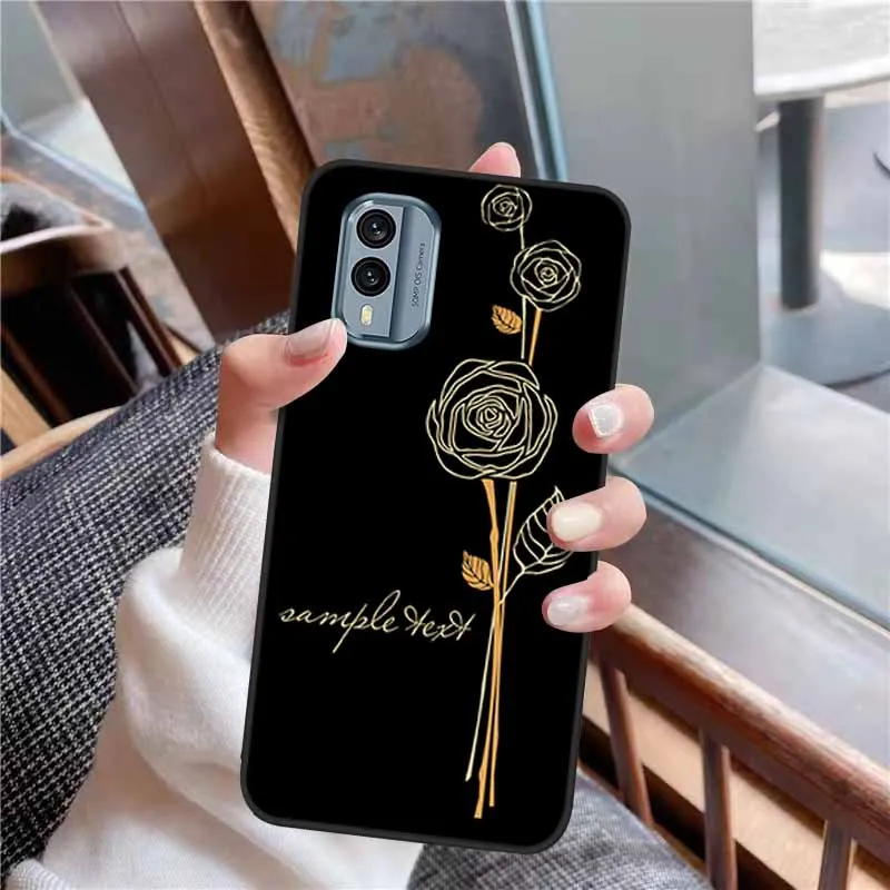 3D Soft Relief Flower Silicone Emboss Painted Cover
