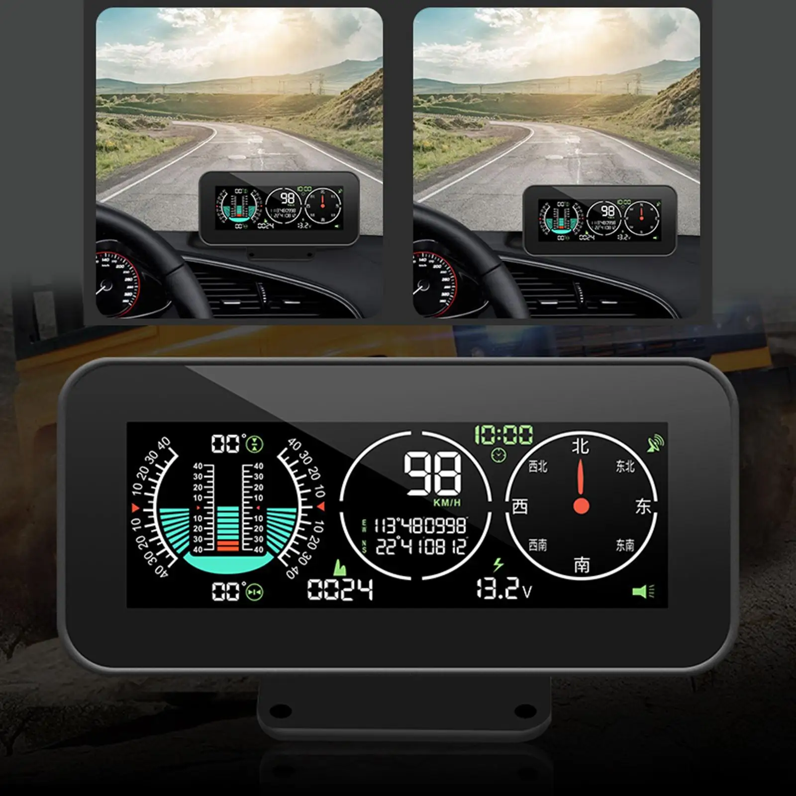 디지털 속도계 자동차 나침반 경사계, 범용 M60 GPS, 고품질 미니