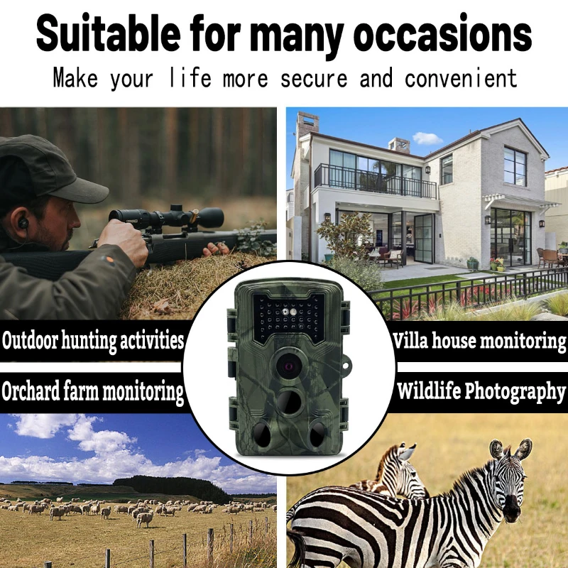 Hunting Camera PR1000 Wildlife Tracking Surveillance Infrared Camera 16MP 1080P with 34 Infrared Lights for Outdoor Hunting