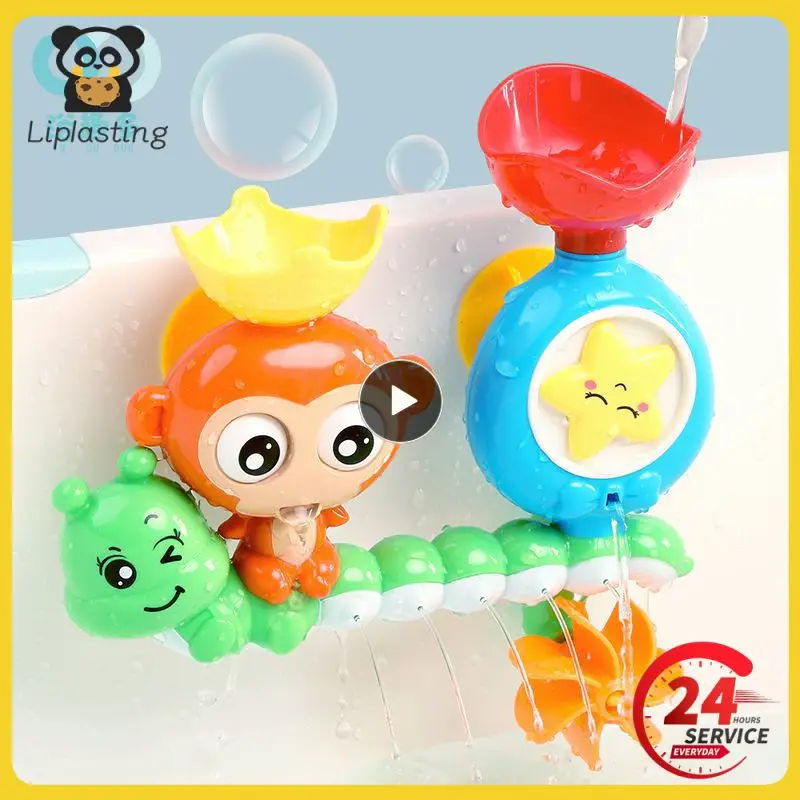 

Baby Cartoon Monkey Classic Shower Bath Toy Marble Race Run Track Kids Bathroom Play Water Bathing Shower Educational Kid Toys