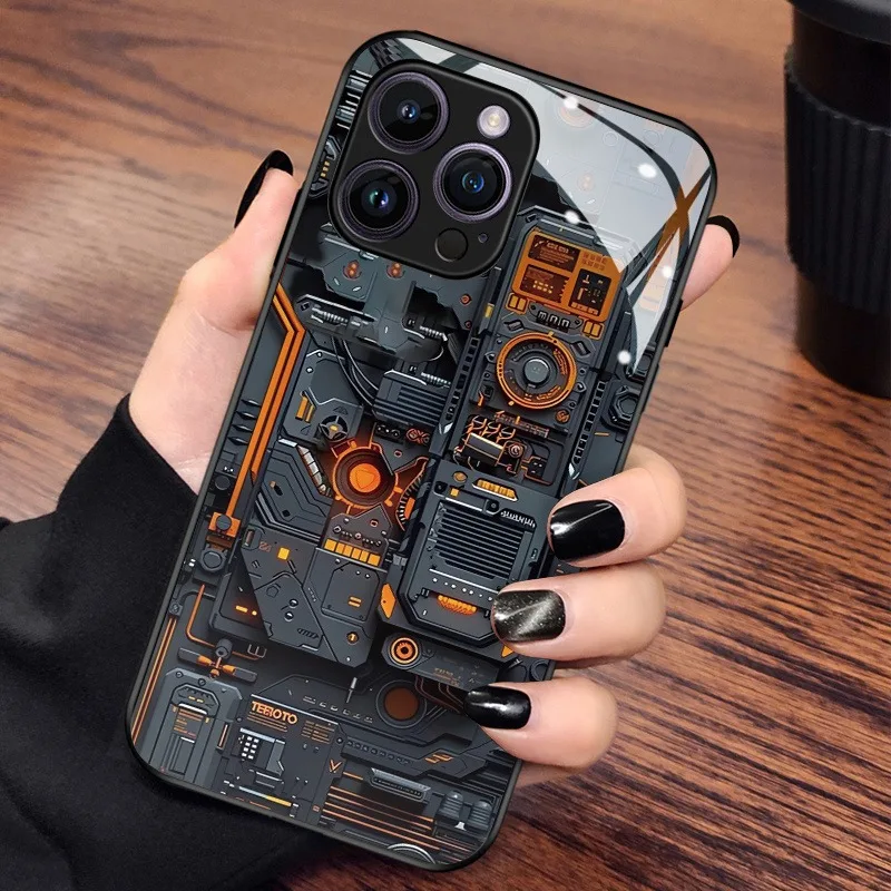 Circuit Glass Phone Case 6
