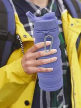  500ml Creative Silicone Folding Cups Camouflage Water Cup Outdoor Sport Water Bottle Kettle Cycling Sport Large Capacity Kettle 