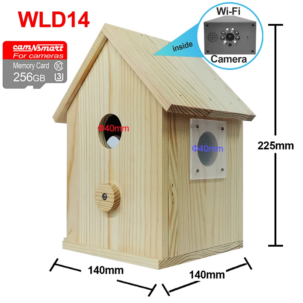 Smart Tuya Bird House 4MP HD WiFi Camera Wireless Birdbox with Night Vision