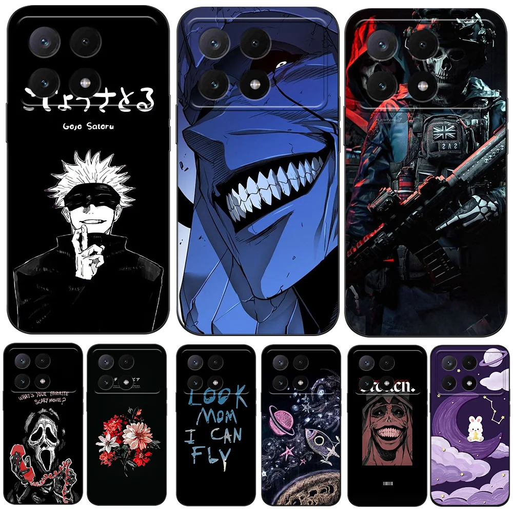 POCO X6 PRO redmi K70E 5G Silicon Phone Back Cover tpu case cute anime army snake phone waterproof case phone case phone protector cover leather phone case ipod cover case plastic casing