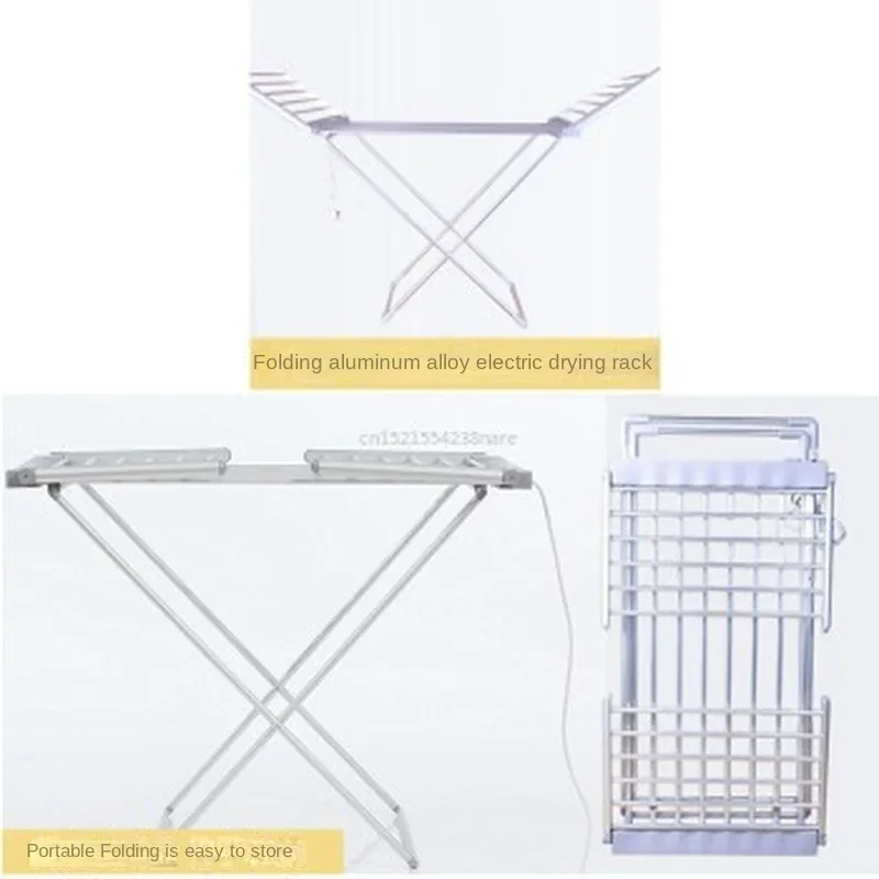 110V/220V Foldable Electric Drying Clothes Dryer Thermostatic Clothes Drying Rack Energy Saving Clothes Shoe Drying Machine 6