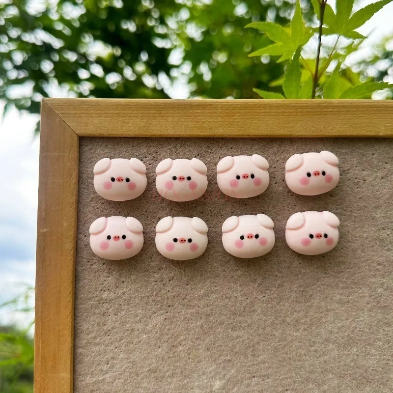 8pcs 크리 에이 티브 푸시 핀 귀여운 돼지 부드러운 나무 보드 펠트 사진 벽 메시지 보드 장식 버튼