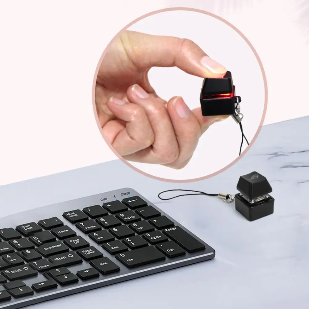 Cute Fingertip Fidget Toy Portable Fidget Keycap Toy Mini Clicker Decompression Mini Keyboard Button Adults