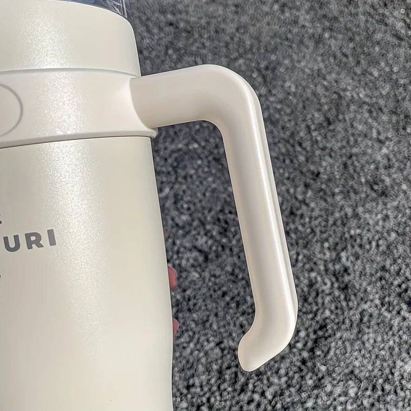 Large Capacity Water Cup 1100ml Car Insulation Cup Simple Office Straw Cup Stainless Steel Ice Tumbler Hydro Flask