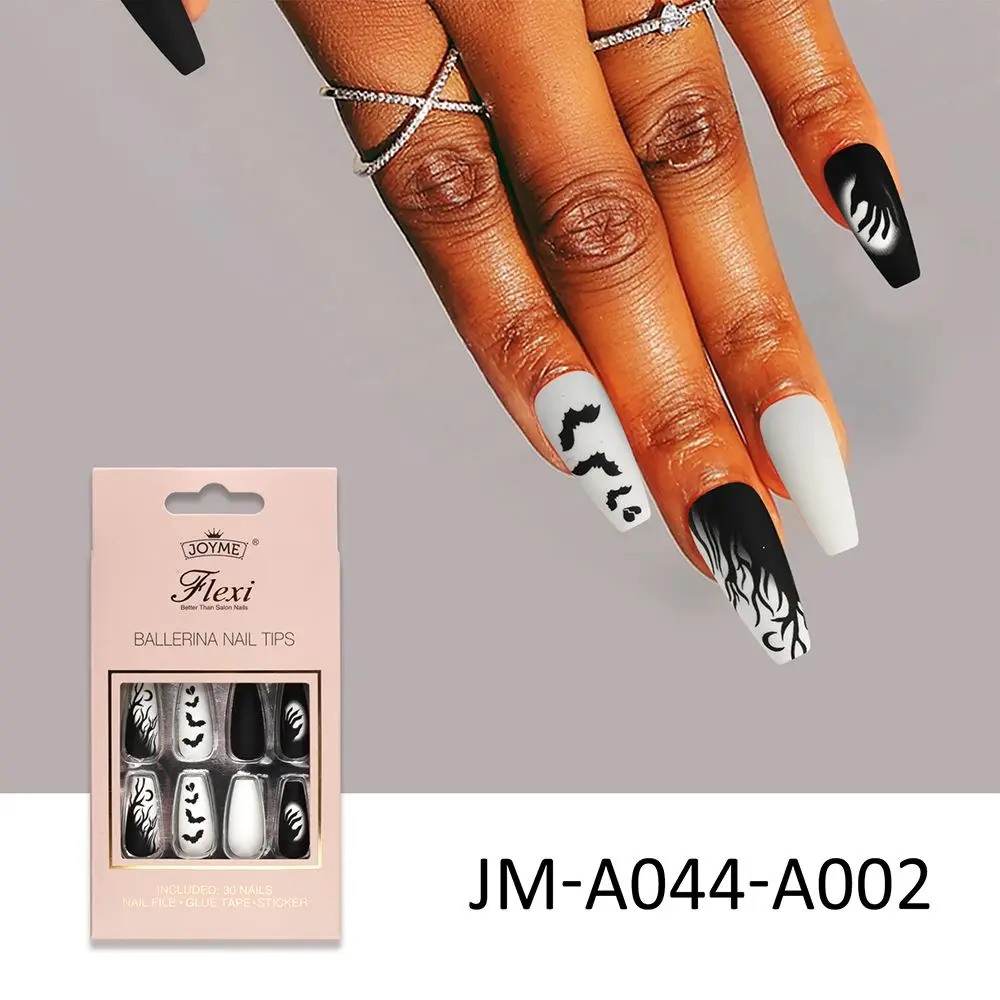 24Pcs/Box Halloween Decor Press-On False Nails