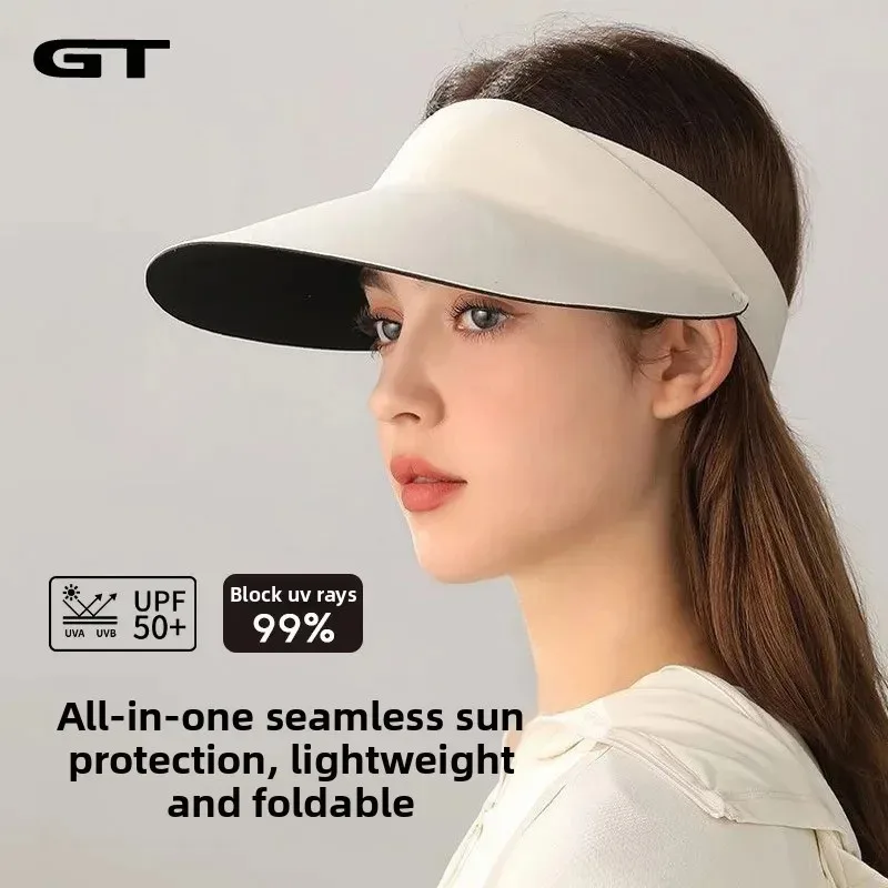 Outdoor Women's Sun Hat Seamless One-Piece UV Protection Hat Lace Net Cap Fashionable Summer Hat Breathable Capacious Design