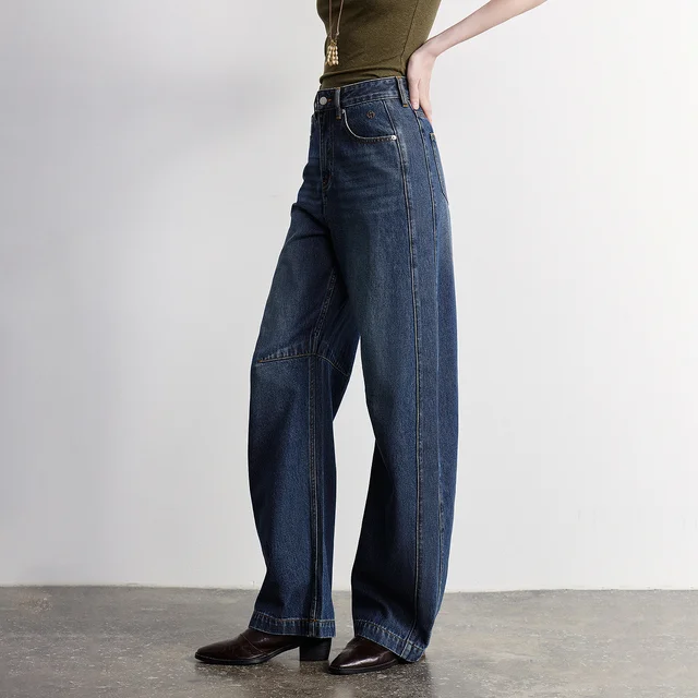 TOYOUTH Women Denim Jeans 2026 Summer New High Waist Curved Knife Pants 3