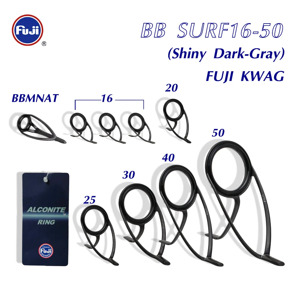 KW SURF16-50/40 Guide Set Fuji Original 'A Ring' Heavy Surf Fishing Rod Combo for Heavy Duty Rods DIY Fishing Gear Accessories
