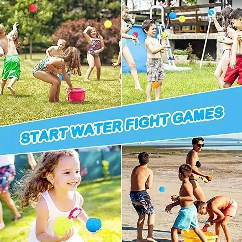 1-30PCS 재사용 가능한 물 풍선 장난감 물 스프레이를위한 빠른 충전 밀봉 물 여름 게임 성인 야외 활동 장난감 선물