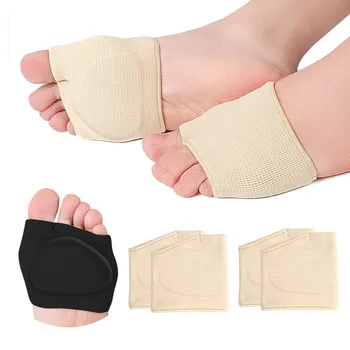 2 Pcs Silicone Metatarsal Sleeve Pads Half Toe Bunion Sole Forefoot Gel Prevent Calluses Blisters Hallux Valgus Foot Protector