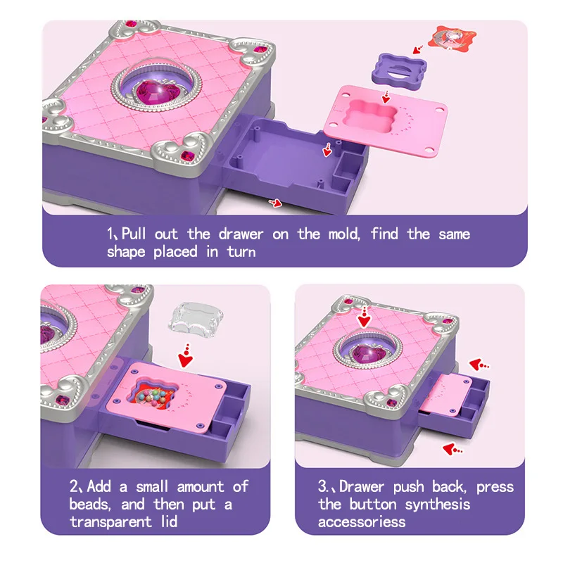 DIY Sticker Mark Beauty Fashion Toys Princess Magic Book Creative Handmade 3D Sticker Machine Game Party Gift for Girl Kids