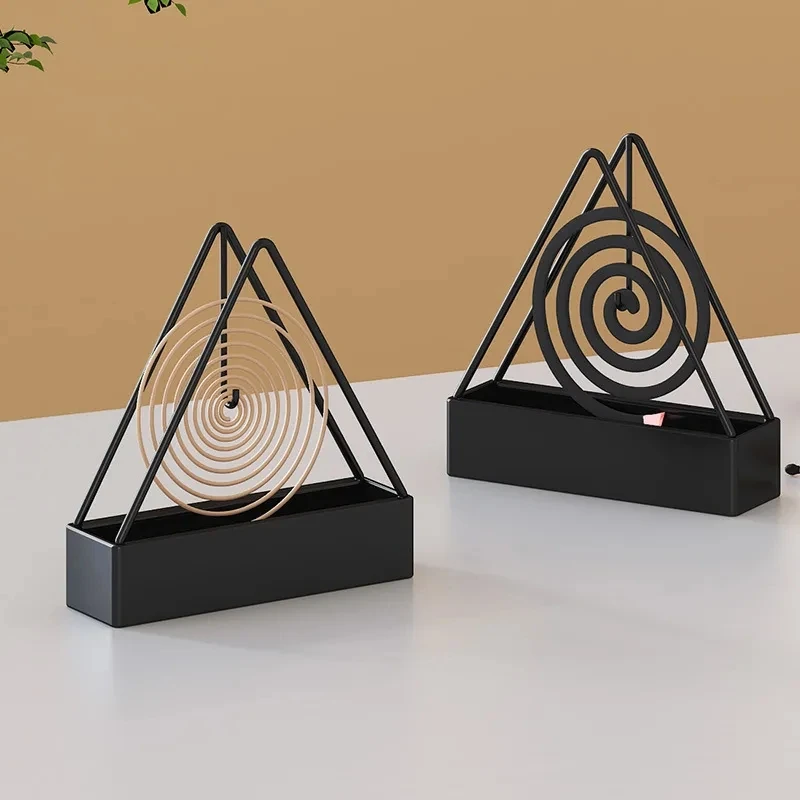 

Simple Mosquito Coil Tray Coil Rack Household Creative Iron Art Sandalwood Racks Mosquito Coil Tray Bracket Catch Ash Tray 3pcs