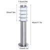 Outdoor Waterproof Path Light,L30cm L45cm Stainless Steel + White Acrylic Shade Outdoor Post Lamp,Rust-proof E27 Pillar Lighting 5