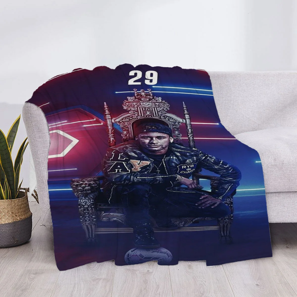 Star Blanket Neymars Fluffy Soft Blankets & Throws Plaid Luxury Cover Sofa Knee Microfiber H Anime Throw Child Cute Bed Home 4