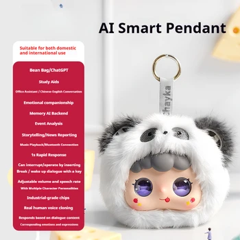 NUOVO robot di peluche HOT AI con occhi LED e controllo vocale, giocattolo intelligente interattivo USB ricaricabile compagno per regali per bambini