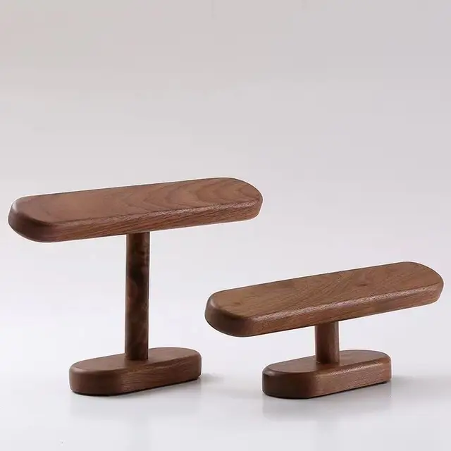 Walnut Watch Bracket Display Holder Jewelry Bracket Chain Anklets Hanger Stand Racks Organizer For Counter Shows Shop Selling 6
