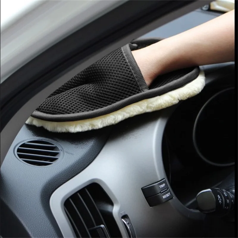 Car Washing Glove 15*23cm Microfiber Wool Soft Car Cleaning Glove Motorcycle Washer Care Tools Wiping Cloth