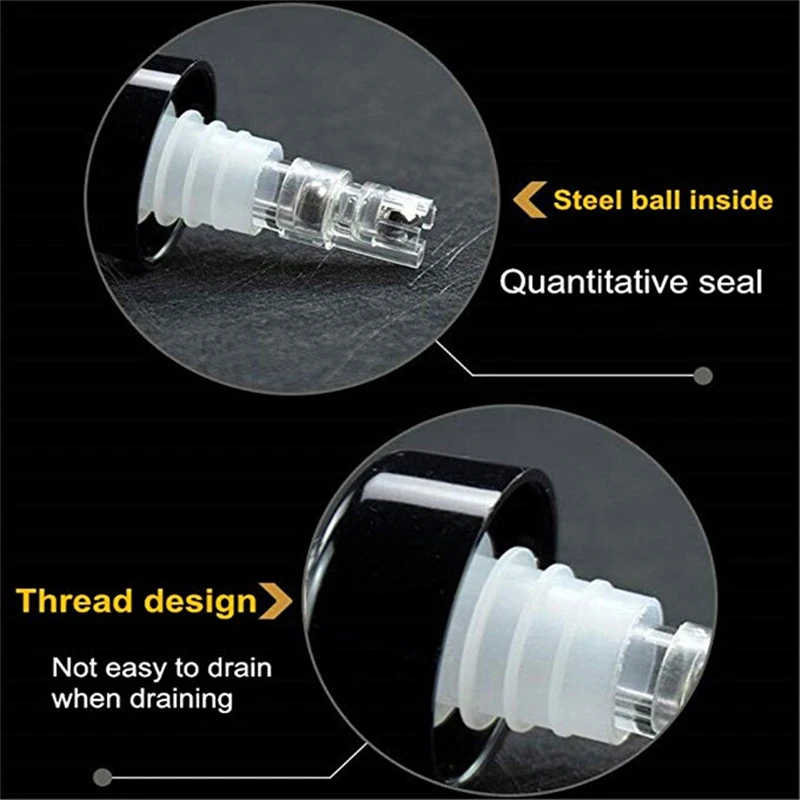12pcs 30ml Automatic Measured Bottle Pourer Quick Shot Spirit Drinks Wine Cocktail Dispenser Bar Accessory Wine Pourer