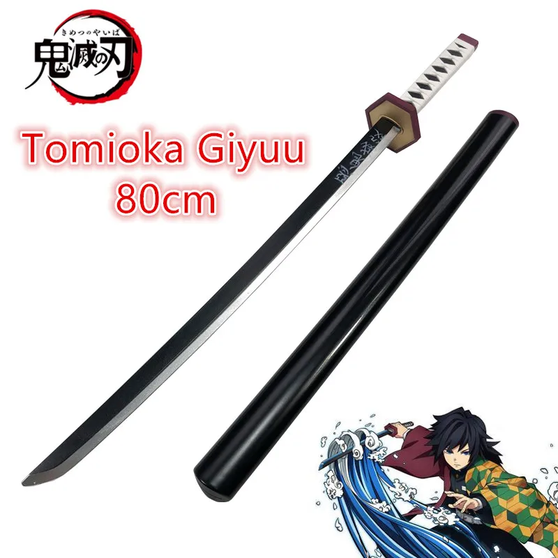 Anime Kimetsu No Yaiba Originale Katana Cosplay Arma Demon Slayer Spada Tomioka Giyuu Kyoujurou Tanjirou Spade 80Cm