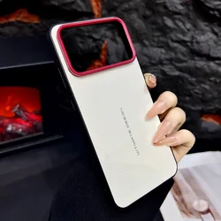 Luxurious Textured Red Camera Frame Protective Case for Nothing Phone (4a) Pro (WHITE)