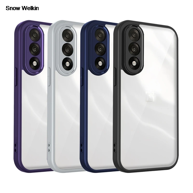 Clear Shockproof Silicone Phone Case with TPU Bumper and PC Back