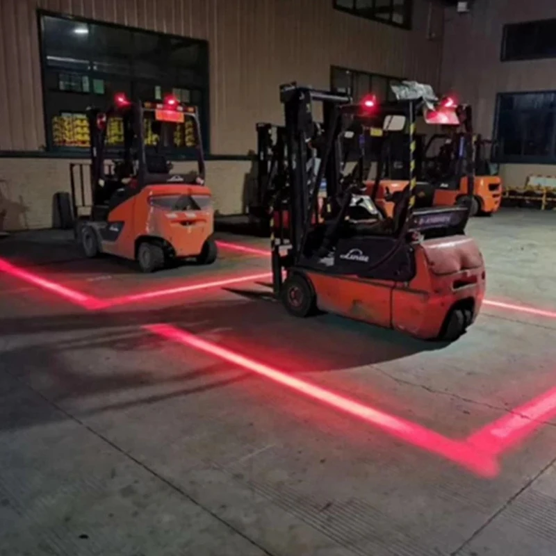 10-80V 7303S Forklift LED Warning Light Linear Area Safety Light Forklift Reversing Indicator Working