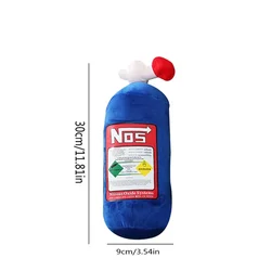 NOS Bottle Car Neck and Headrest Pillow - Plush Cushion for Driver and Passenger Seats (Headrest)